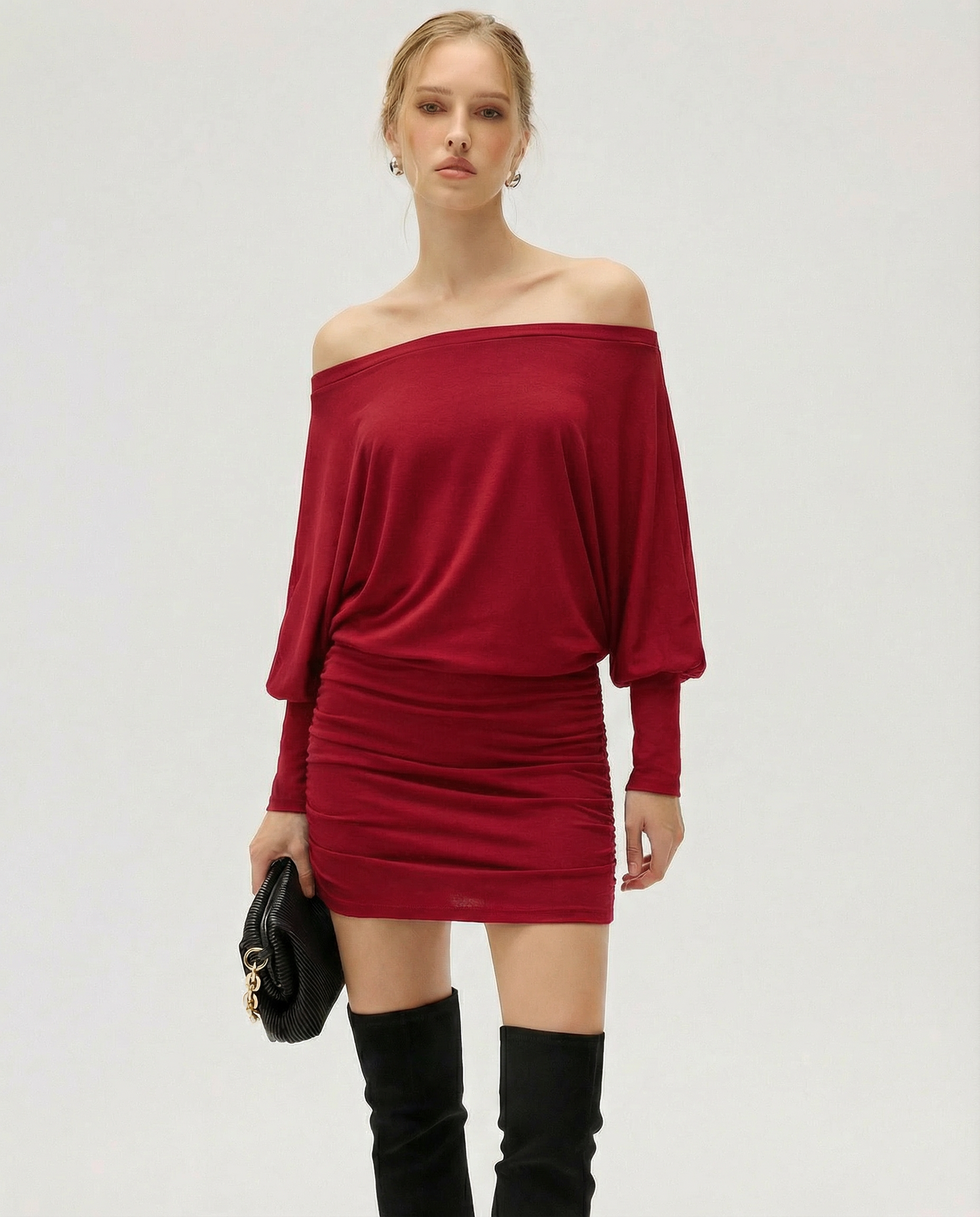 ARVEN | SOLA Ruched Mini Dress
