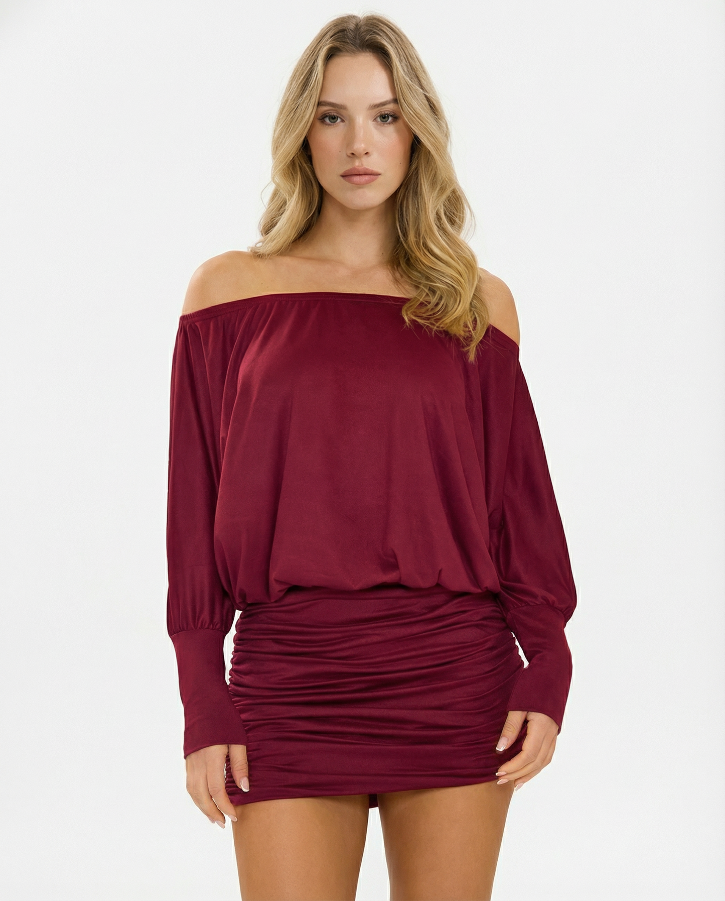ARVEN | SOLA Ruched Mini Dress