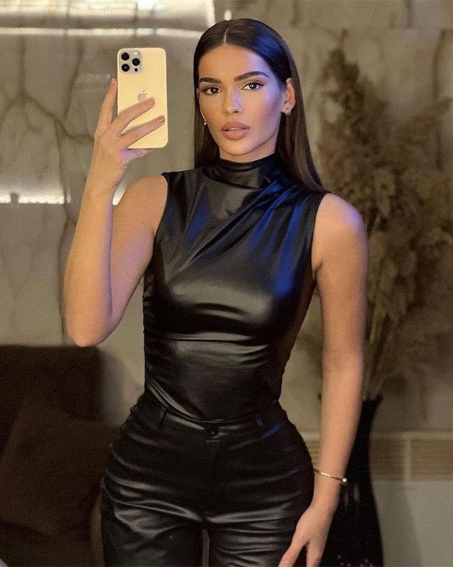 ARVEN | Luxe Leather Top