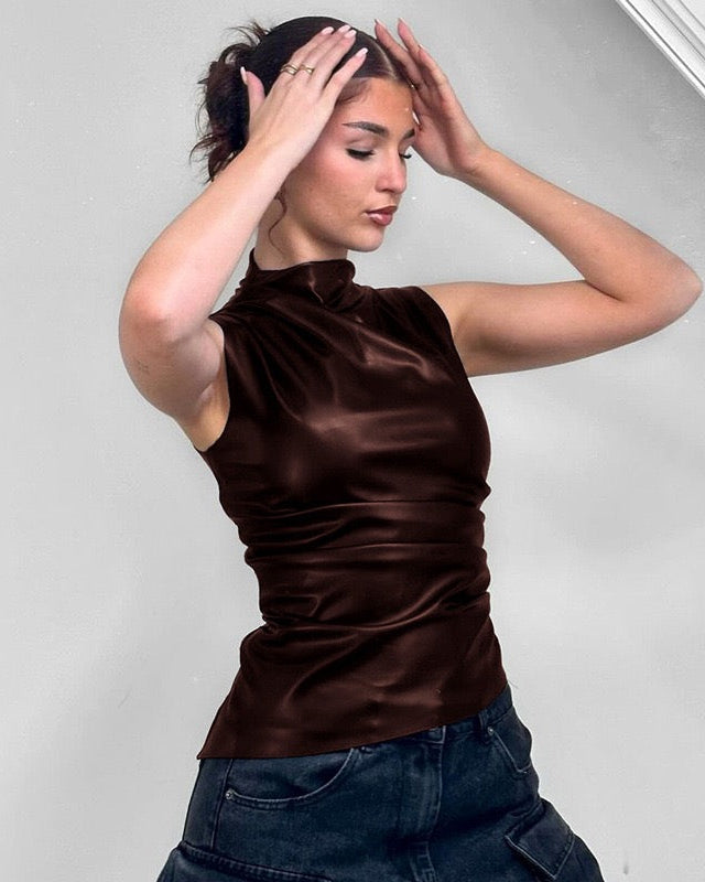 ARVEN | Luxe Leather Top