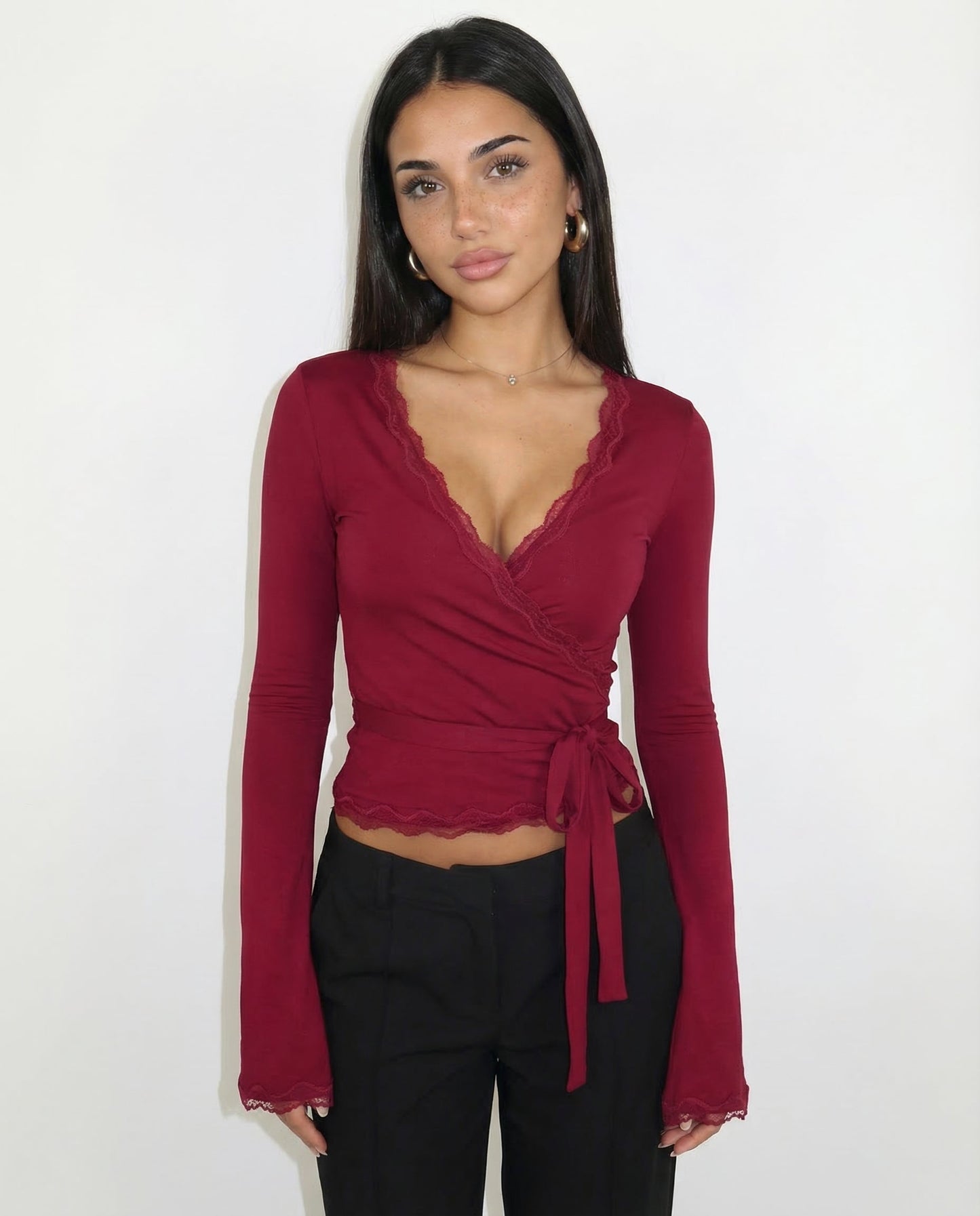 ARVEN | Lace Wrap Top 