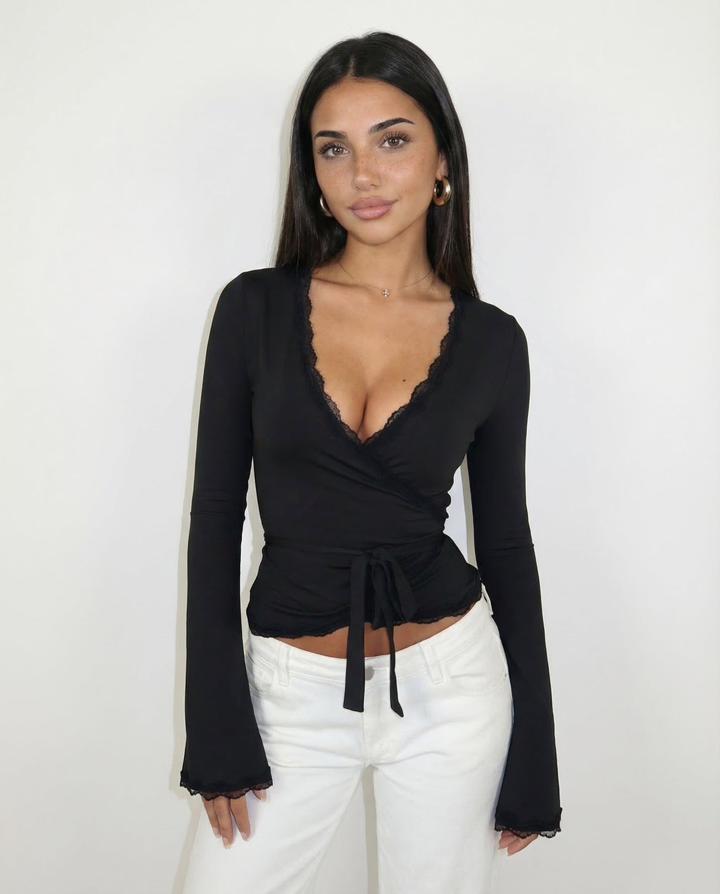 ARVEN | Lace Wrap Top 