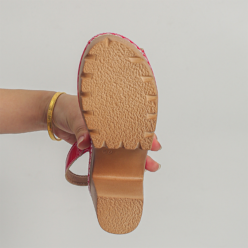 Elegant Peep-Toe Sandals with Buckle Heel